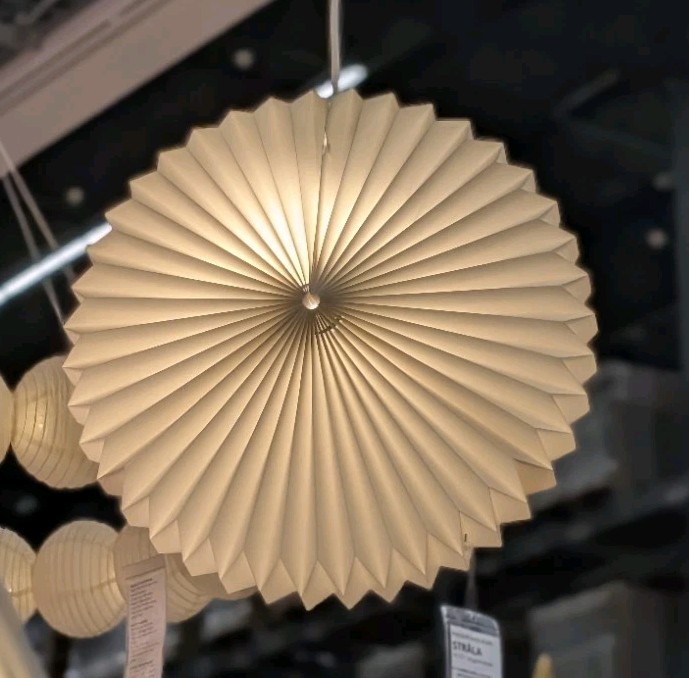 IKEA STRALA STRÅLA Pendant Lamp Shade Origami/White 17" New 806.005.26
