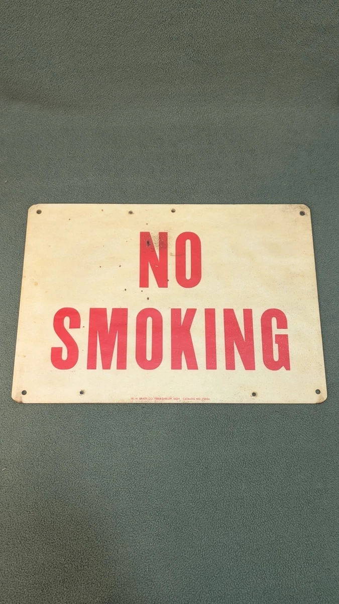 Vintage No Smoking Sign In Original Advertising Signs (1930-1969