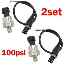 2pcs 100Psi 1/8NPT Stainless Pressure Transdu...
