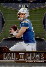 2021 Panini Playoff #CA-JHE Justin Herbert Call to Arms Los Angeles Chargers