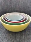 Vintage Pyrex 401, 402, 403, 404 Primary Colors Nesting Mixing Bowls Set of 4