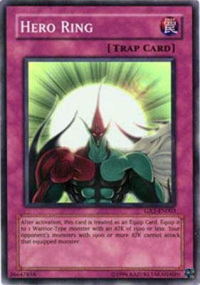Hero Ring - GX1-EN003 - Super Rare - Limited Edition - Damaged