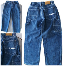 Vtg South Pole Boys Jeans 16 Carpenter Wide leg Embroidered Y2K Skater 28 x 28