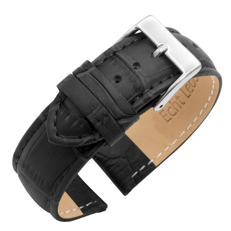 Eichmüller Uhrenarmband Alligator in 14/18/20/22 mm Kroko Prägung Kalbsleder - Bild 2 von 4