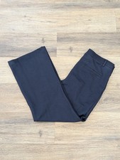 Quince Ultra Stretch Ponte Bootcut Pants Women's Large Navy (Fits 32x28) NWT 