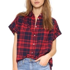 Madewell Central Shirt in Bushwick Plaid Button Down Size Small