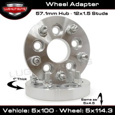 2 Wheel Spacers Adapters 5x100 To 5x114.3 1 Thick 5x100 To 5x4.5