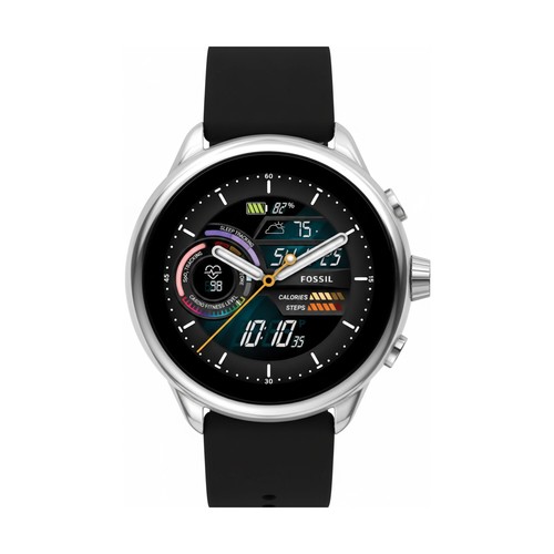 Fossil Gen 6 Wellness Edition 44mm Silicone Smart Watch, Silver FTW4070V - Picture 1 of 3