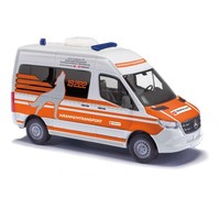 Busch 54055 Mb Sprinter Kurzer Radstand/Hochdach, Malteser Wolfsburg, H0