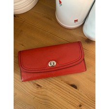 COACH Park Leather Turnlock Slim Envelope Wallet RED