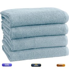 Simpli-Magic Popcorn Textured Bath Towels 4 Pack Blue 79456A