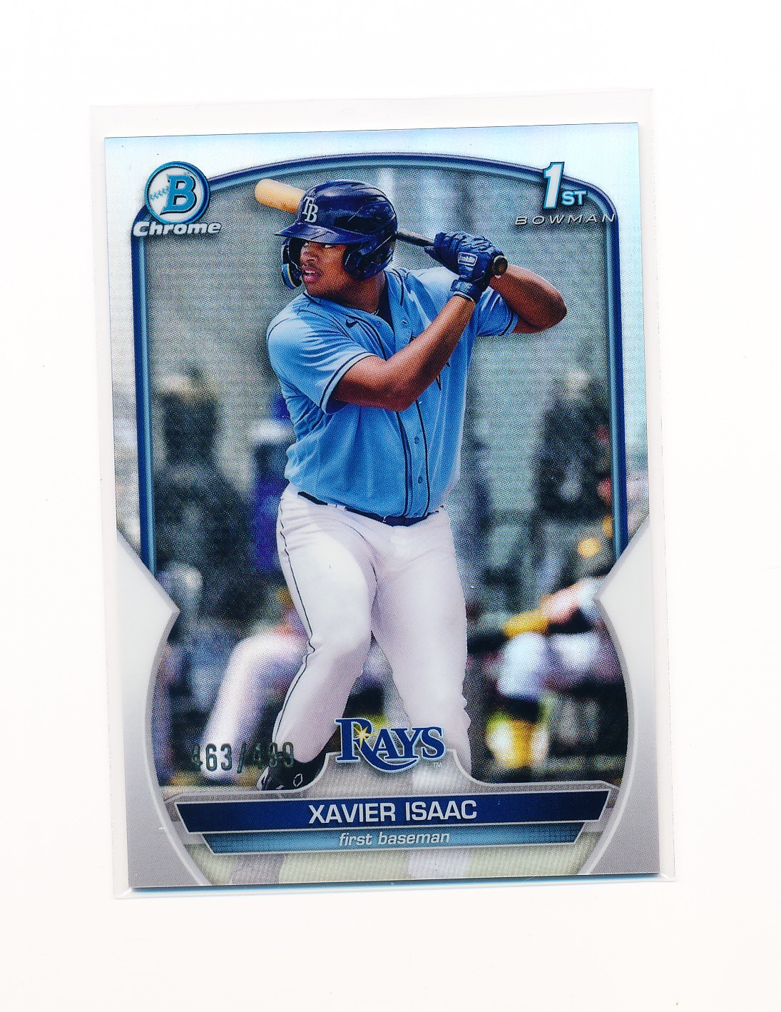 2023 Bowman - Chrome Prospects Xavier Isaac #BCP-145 Refractor /499 (RC)