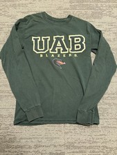UAB Blazers Shirt Long Sleeve Crewneck Mens Small Green NCAA Football Champion