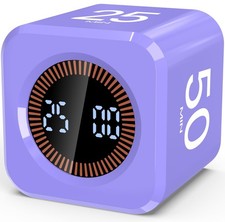 Digital Pomodoro Timer Cube - Silent Alarm, V...