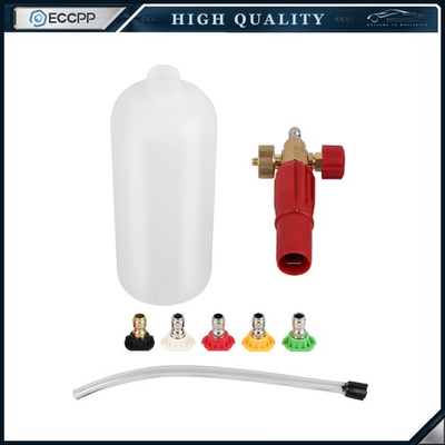 #ad Heavy Duty Foam Cannon Professional Car Wash Pressure Washer 1 4quot; 5 Nozzle Tips $18.69