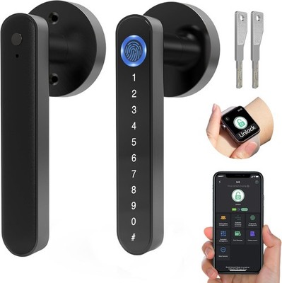 Dhiedas Smart Door Lock, 5-in-1 Indoor Elektronische Fingerabdrucktastatur