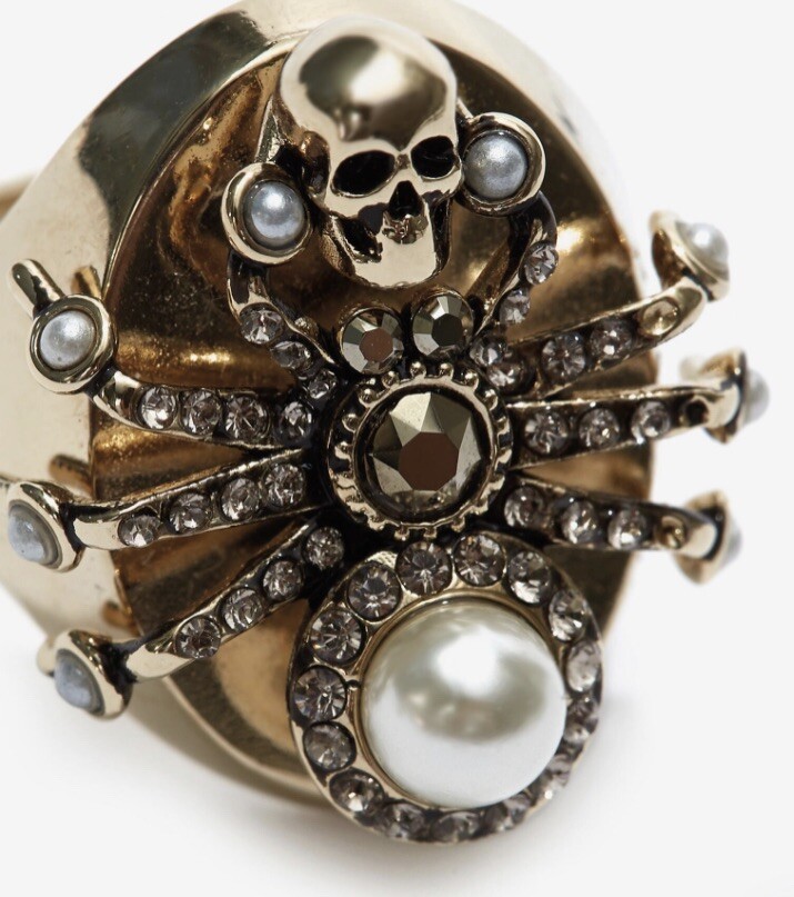 【Alexander McQueen】スパイダー リング 2341 ALEXANDER MCQUEEN green Velvet Knuckle Duster 4 Ring
