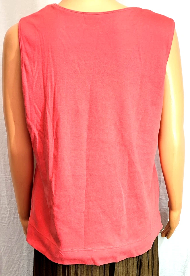 Camiseta sin mangas XL para mujer naranja ropa de verano informal ropa de trabajo de viaje Foto 2 de 4