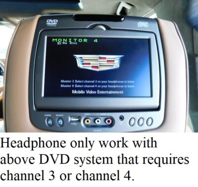 2008-2014 Cadillac Escalade Platinum TWO Headphones & Remote FOR
