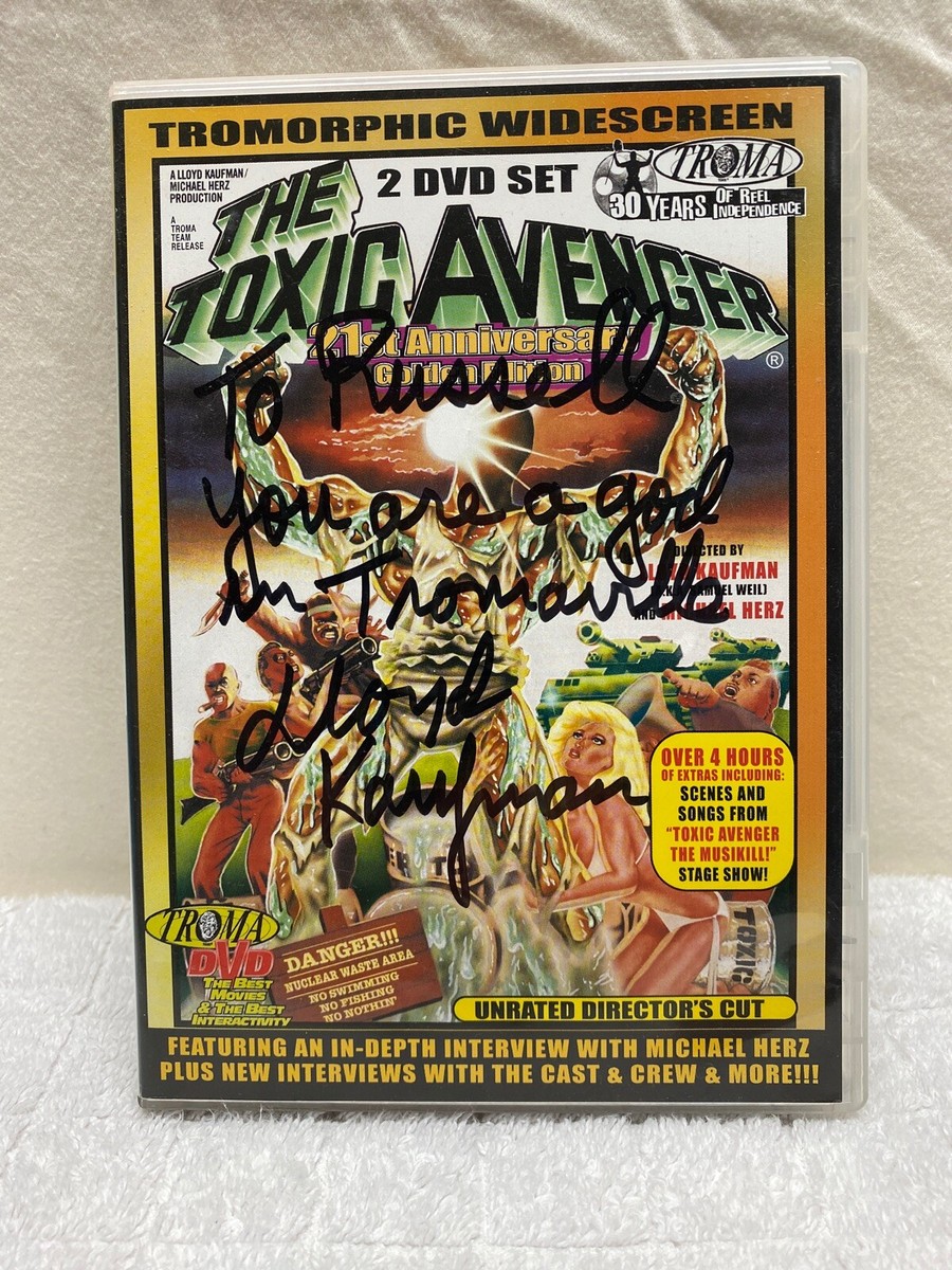 The Toxic Avenger (21st Anniversary Edition) DVD Hand Signed