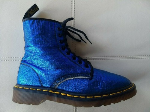 DOC DR. martens Botas de Glitter Azul 