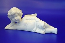 Antique Parian Reclining Angel Figurine