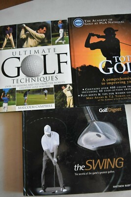 Golf Training Books Lot of (3) HARDBACK GOLF TECHNIQUES Books | eBay