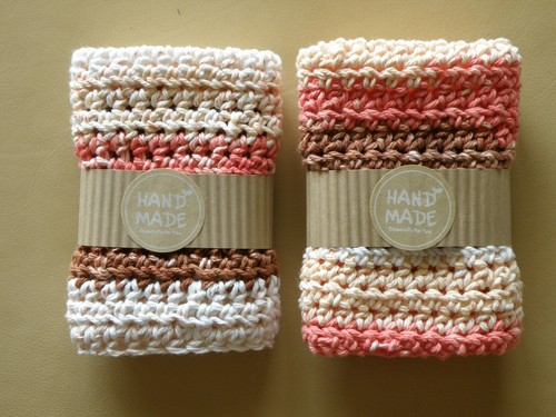 LARGE 2 Kitchen Basics Crochet Dishcloth / Washcloth 100% Cotton Select Color - Picture 25 of 164