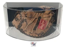 Curved Acrylic Wall Mount Baseball Glove Display Case UV Protecting by GameDay