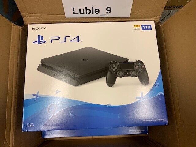 I øvrigt Shaded lommelygter Sony PlayStation 4 PS4 Slim 1TB Console - Jet Black _ Free Shipping _NEW  SEALED 783629335172 | eBay