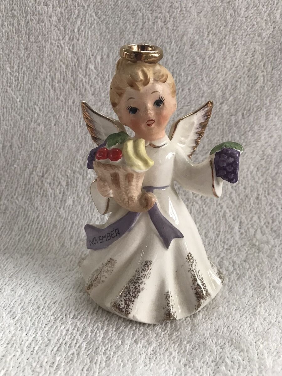 Vintage 1960s November Birthday Angel of the Month Ceramic Vintage 1960s November Birthday Angel of the Month Ceramic