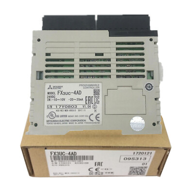 New in Box Mitsubishi FX3UC-4AD Melsec FX3UC Analog Input Blocks Module Unit NiB