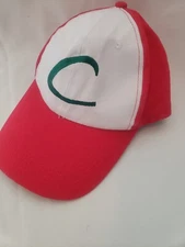 Vintage Pokemon Red Hat Ash Ketchum Official Nintendo Logo Cap Adjustable Strap