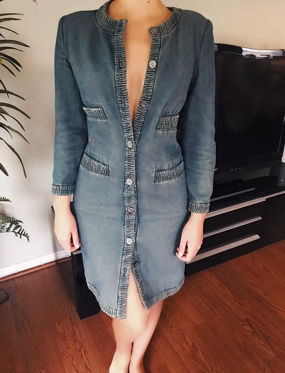 Chanel top denim dress