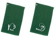 Embroidered Personalised Cotton Fishing Towel, Fishing Accessories Gifts For Him