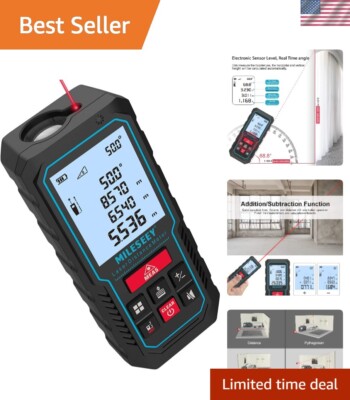 Professional 229ft Digital Laser Tape Measure with Electronic Angle Sensor