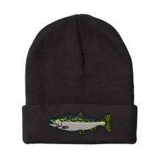 Beanies for Men Fish Steelhead Embroidery Winter Hats Women Acrylic Skull Cap