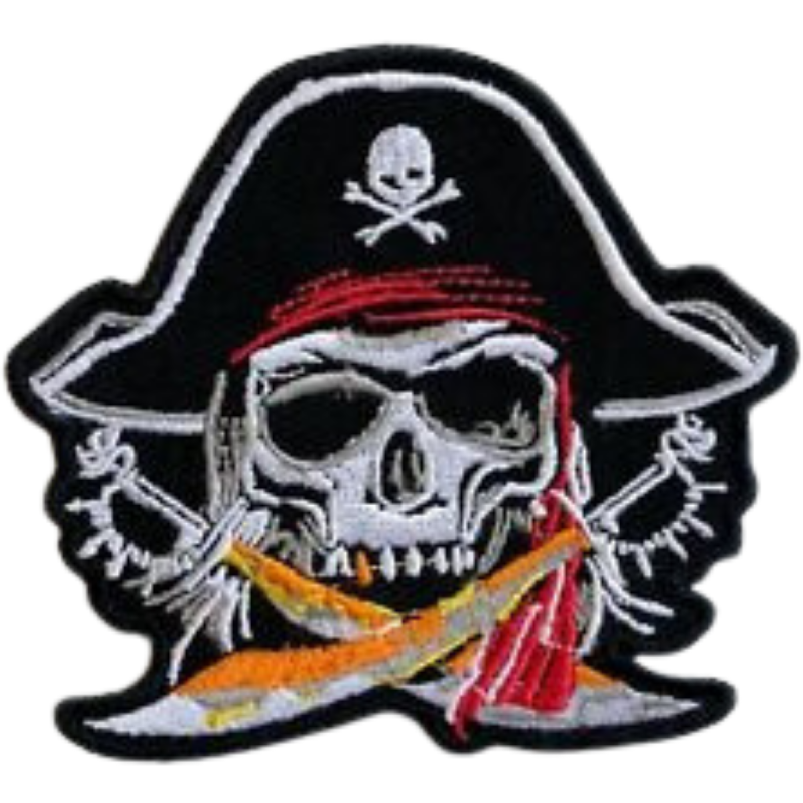 Pirate Skull Hat Swords Embroidery Iron On Patch for Jacket DIY