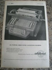 DIRECT-ENTRY ACCOUNTING MACHINES CASH REGISTER NATIONAL ADVERT A4 SIZE FILE 6