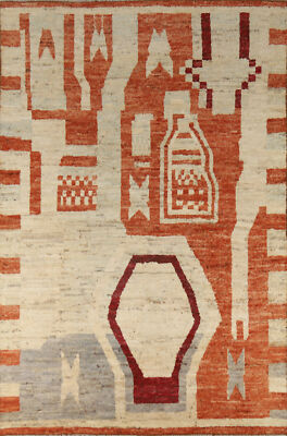 Handcrafted Luxury Hand-Knotted Moroccan Rugs Living Room Centerpiece 7x10 ft