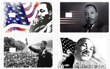 Martin Luther King Jr MLK Credit Debit Card Skin Sticker Black Human Rights ATM