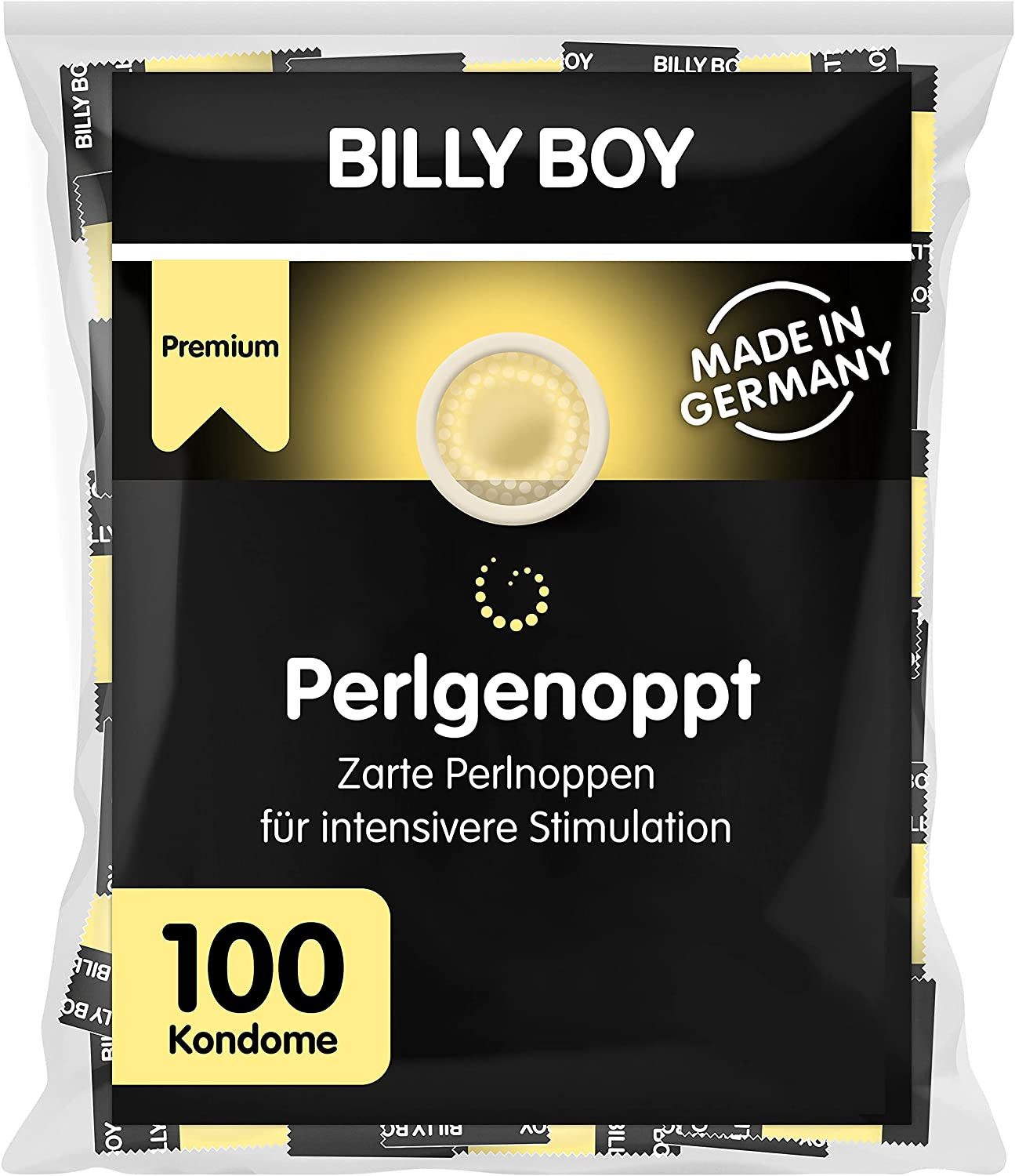 Billy Boy Perlgenoppt Kondome Mit Zarten Perlnoppen, 100 Stück