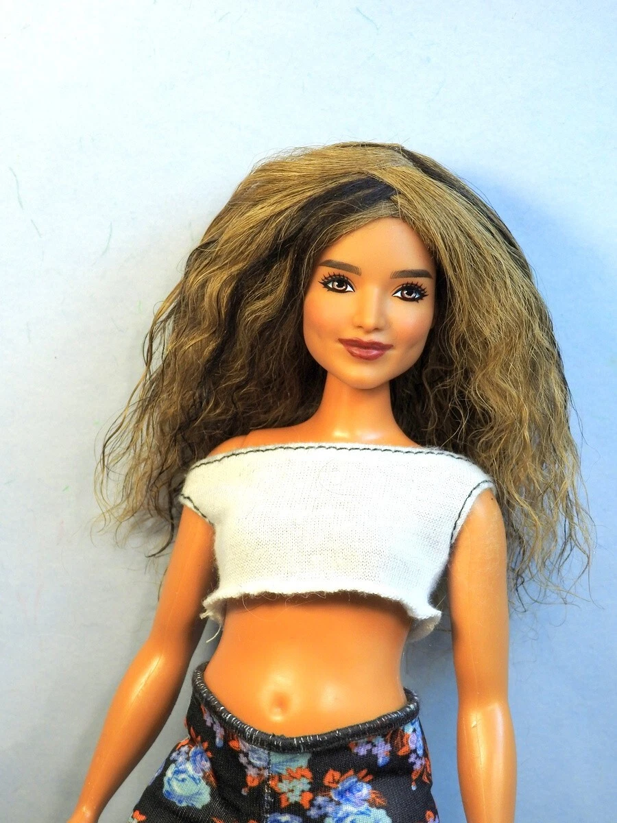 Barbie Doll Wig Size 4 Tibetan Lamb Mohair OOAK Custom Double