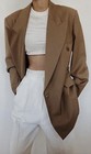 Envelope 1976 Beige Gerona Double- Breasted Wool Crepe Blazer 38 ( M-L) — photo 1