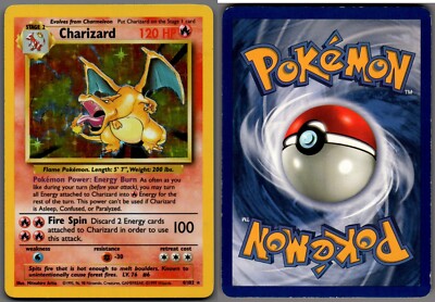 1999 Pokemon, Base Set, #4/102 Charizard, Holo Rare (d) | eBay