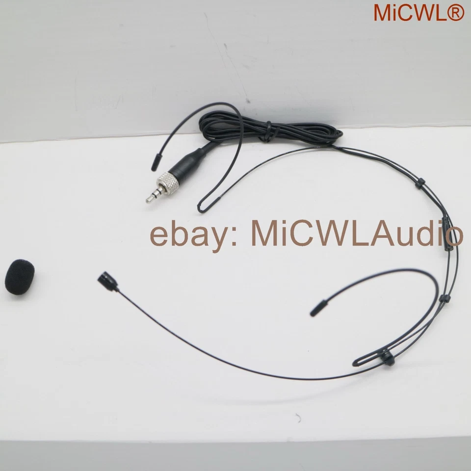 Black Headset HeadMic Microphone for Sennheiser G3 G4 Wireless 3.5mm Lock Mics - Image 3 of 3