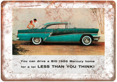 Vintage 1956 Mercury Custom 2-Door Hardtop Auto Ad Retro Look Metal Sign A11691
