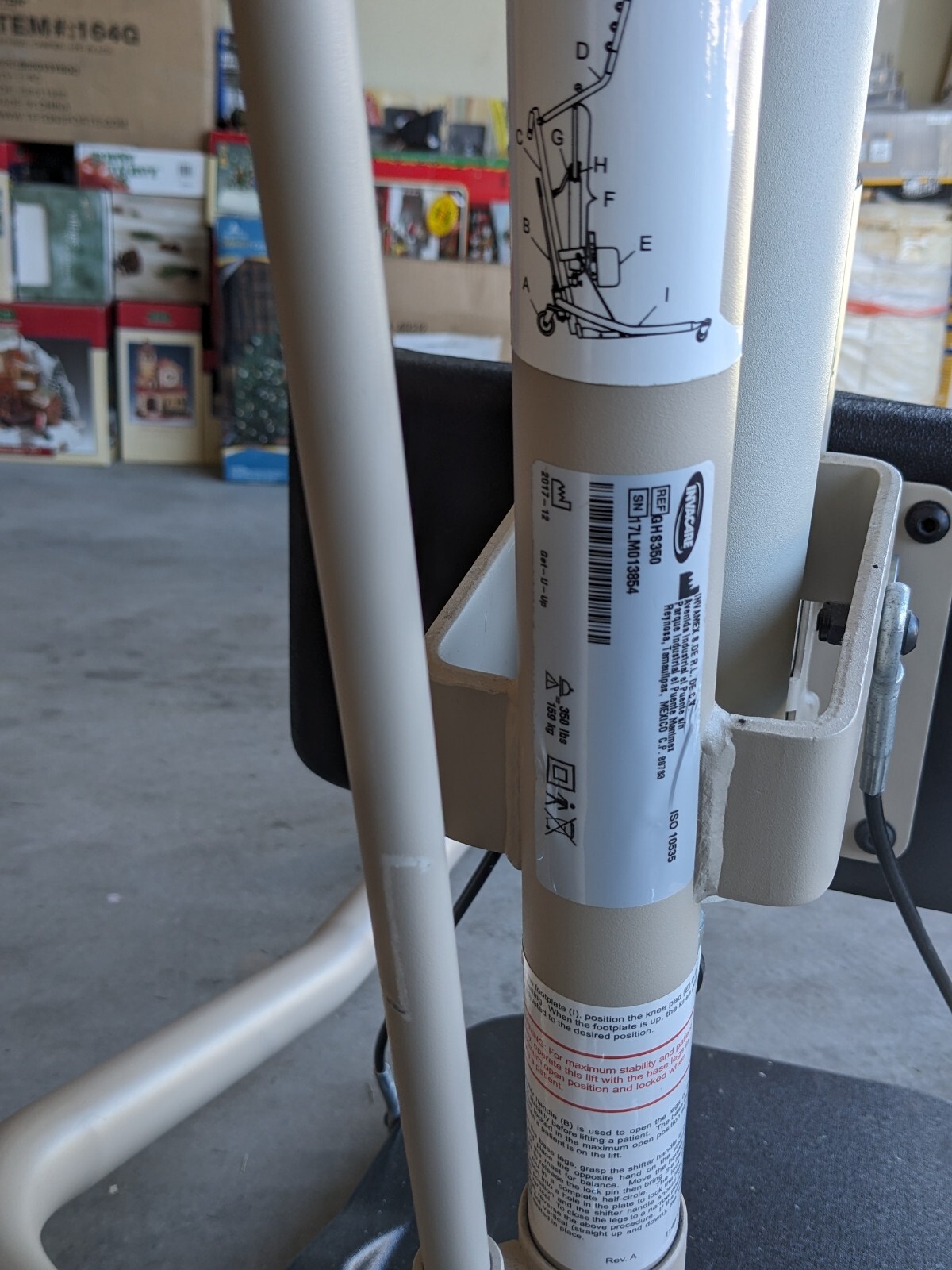 Invacare GetUUp Hydraulic Sit to Stand Patient Lift, 350 lb. Weight