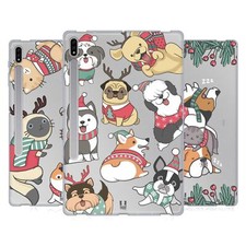 HEAD CASE DESIGNS CHRISTMAS PETS SOFT GEL CASE FOR SAMSUNG TABLETS 1