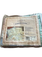 New Patchwork Quilt Cotton Blend Pillow Sham Green Pink BNWOT